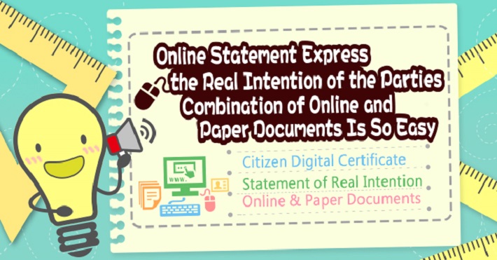 Online statement for land registration express the real intention of the parties, combination of onl